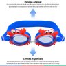 Óculos de Natação Infantil Para Esportes Aquáticos Antiembaçante Caranguejo Azul Buba - 2