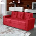 Ver imagem 3 de Conjunto de Sofá 2 e 3 Lugares 1051 Maceio Mamflex Veludo Vermelho