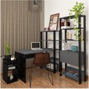 Ver imagem 1 de Conjunto 3 Peças Escrivaninha Match, Estante e Mesa Lateral Industrial