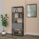 Ver imagem 3 de Conjunto 3 Peças Escrivaninha Match, Estante e Mesa Lateral Industrial