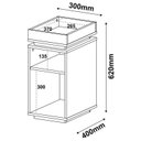 Ver imagem 6 de Conjunto 3 Peças Escrivaninha Match, Estante e Mesa Lateral Industrial