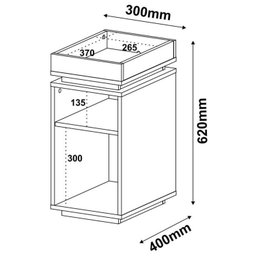 Kit 3 Peças Escrivaninha Match, Estante e Mesa Lateral - 6 Kit 3 Peças Escrivaninha Match, Estante e Mesa Lateral - 6