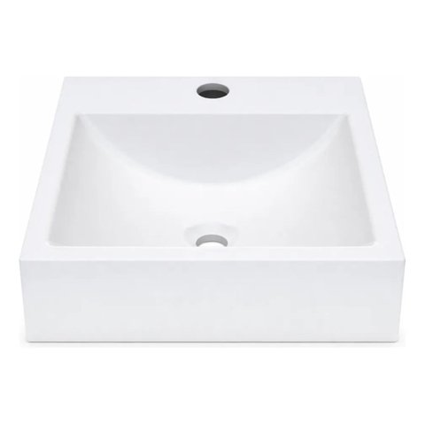 Cuba Quadrada Sobrepor Apoio Banheiro Lavabo Gabinete 30x32 Branco