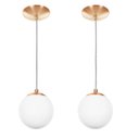 Ver imagem 1 de kit 2 Lustres Pendentes Orby Bolinha New Cobre