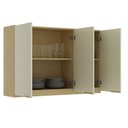 Ver imagem 3 de Armário Aéreo Cozinha 120 Cm Nanda 3 Portas Nature/arenas - Tecno Mobili