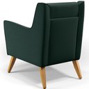 Ver imagem 6 de Poltrona Decorativa com Pés de Madeira Taroba D02 Linho Verde C-117 - Lyam Decor