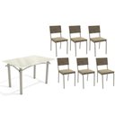 Ver imagem 1 de Mesa Cozinha Elba 120 + 6 Cad Zaria Niquel/Bege Kappesberg
