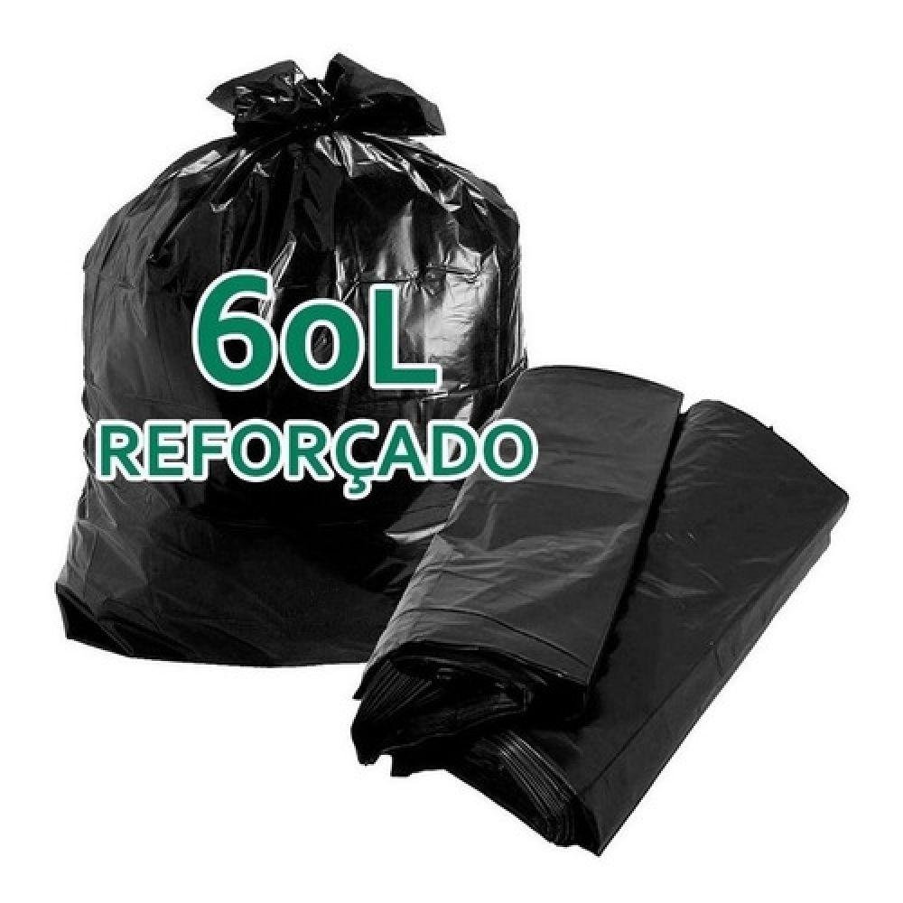 Saco de Lixo 60 Litros Reforçado Boca Larga Preto 5kg - 3