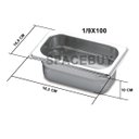 Ver imagem 2 de CUBA Gastronômica Em INOX GN 1/9x100 mm 900 ML Sem TAMPA ZAHAV