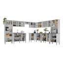 Ver imagem 4 de Armário de Cozinha Completa Modulada 11 Pçs Siena Multimóveis Mp2241 Branco-preto Branco-preto