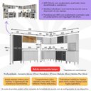 Ver imagem 6 de Armário de Cozinha Completa Modulada 11 Pçs Siena Multimóveis Mp2241 Branco-preto Branco-preto