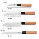 Ver imagem 5 de Faca Santoku Alveolar Japan Lâmina Aço Inox Profissional