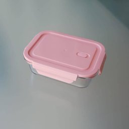 Kit 6 Potes de Vidro com Tampa Rosa Hermética 680ml Retangular Frutas Alimentos Uz - 4