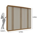 Ver imagem 3 de Guarda Roupa Casal 6 Portas 7 Gavetas Madrid 275cm  