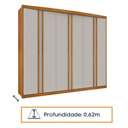 Guarda Roupa Casal 6 Portas 7 Gavetas Madrid 275cm   - 8