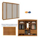 Ver imagem 4 de Guarda Roupa Casal 6 Portas 7 Gavetas Madrid 275cm  