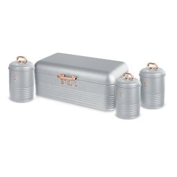 Jogo Porta Pães e 3 Potes Multiuso Berlinger Haus Paes Cesta Potes Porta Mantimentos Multiuso Pão - 1