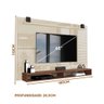 Painel Suspenso TV Até 65 Polegadas Off White Naturale Malva Shop JM - 4