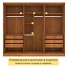 Guarda Roupa Casal com Espelho 3 Portas 6 Gavetas 270cm Milão  Flex  - 5