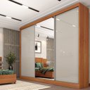 Ver imagem 1 de Guarda Roupa Casal com Espelho 3 Portas 6 Gavetas 270cm Milão  Flex 