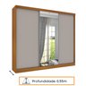 Guarda Roupa Casal com Espelho 3 Portas 6 Gavetas 270cm Milão  Flex  - 9
