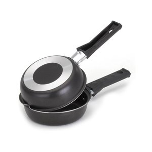 Frigideira Hamburgueira Omeleteira Antiaderente 14cm Preta