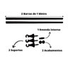 Varão de Cortina 2 Metros 19mm Suporte Kit Completo - 2
