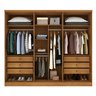 Guarda Roupa 3 Portas Espelhadas 6 Gavetas Montenegro Tcil Móveis - 3