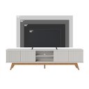 Ver imagem 3 de Rack Grande para Tv até 75 Pol 220x56cm Fortaleza Off White