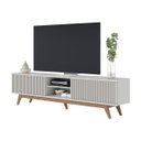 Ver imagem 2 de Rack Grande para Tv até 75 Pol 220x56cm Fortaleza Off White