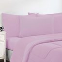 Ver imagem 3 de Kit Edredom + Jogo de Lençol Malha 100% Algodão Gran Moratta 6 Peças King - Rosa Bebê-rosa Bebê
