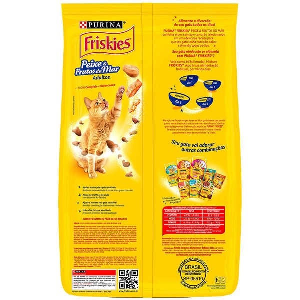 Ração Friskies Peixe e Frutos do Mar para Gatos Adultos - 3 Kg - 2