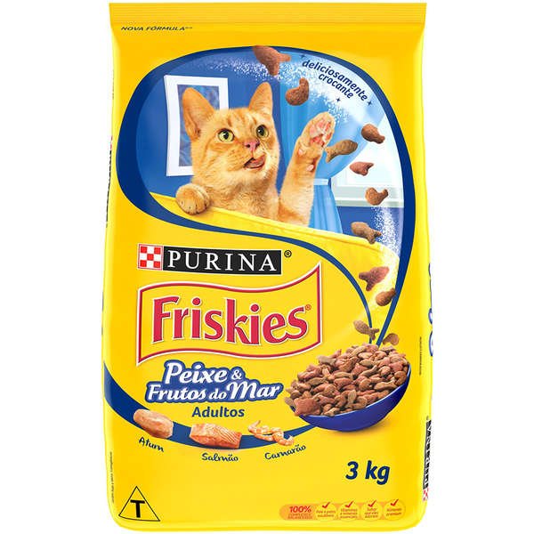 Ração Friskies Peixe e Frutos do Mar para Gatos Adultos - 3 Kg - 1