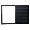 Ver imagem 1 de Janela Veneziana 3 Folhas Alumínio Preto Linha 25:120 x 150