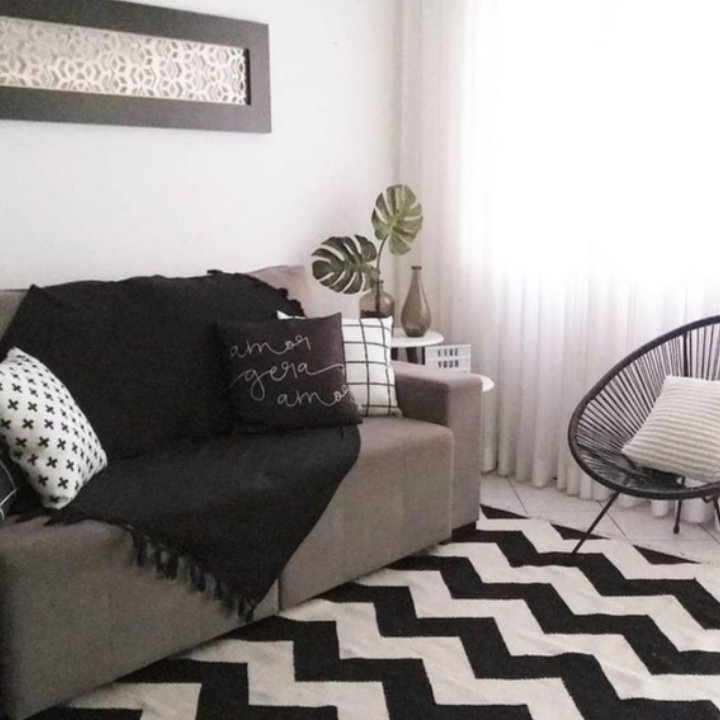 Manta Xale para sofá e cama 1,50x2,20m PRETO tear artesanal decorativa protetora