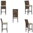 Ver imagem 5 de Mesa Bistrô e 4 Banquetas Roma Preta Corda Náutica Estofado 7 Trama Original