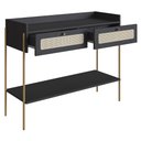 Ver imagem 5 de Aparador para Sala 2 Gavetas Pé Metal Arlo A10 Nero/dourado - Mpozenato