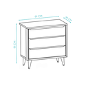 Ver imagem 5 de Quarto de Bebê Berço + Cômoda + Guarda Roupa Retrô Areia Theo Madeira
