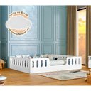 Ver imagem 2 de Cama Casal Infantil Montessoriana Helo Branco Acompanha Luminária Led