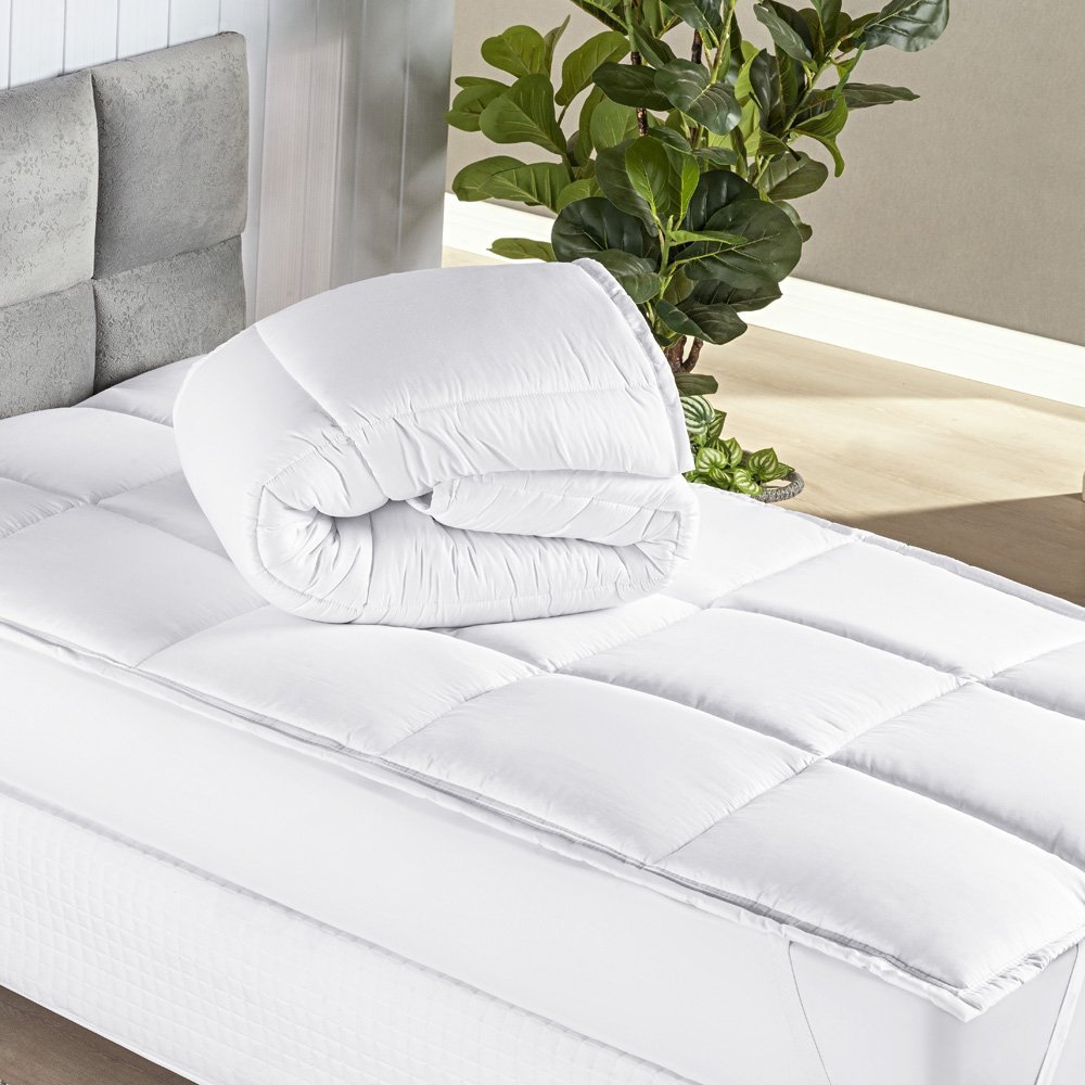 Protetor de Colchão Macio Pillow Top Solteiro Scartec Micropercal 200 Fios - Branco Casa Scarpa - 2