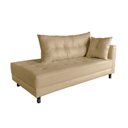 Ver imagem 2 de Recamier Charmy 1,60m Suede Bege Rosado - Dominic Decor
