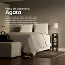 Ver imagem 3 de Mesa de Cabeceira com Nichos Preto Cama Solteiro Quarto Sala 70cm