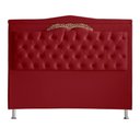 Ver imagem 1 de Cabeceira de Cama Box Barcelona Casal 140 Cm Capitonê Retro Botão Encapados Suede Vermelho do Lar