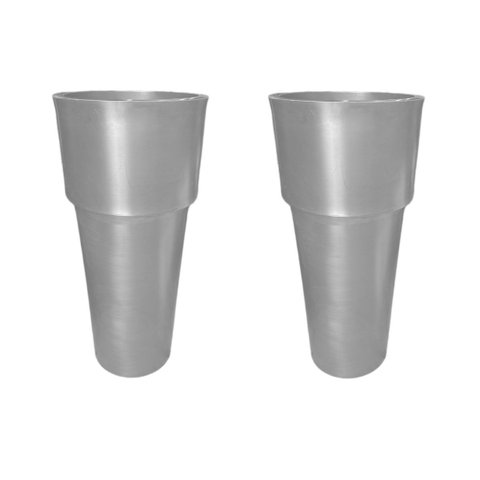 Kit 2 Vaso Plantar Lux 65x30 Decoração Hall Entrada Jardim Design Elegante