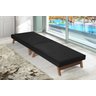 Cama Portátil Dobrável Preto C/pés Madeira Espuma D26 Multifuncional - 1