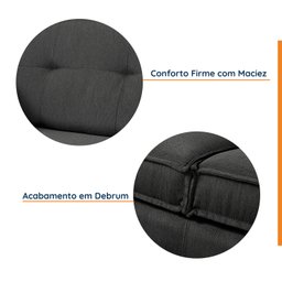 Sofá 3 Lugares 212cm em Linho Tiê CabeCasa MadeiraMadeira - 3