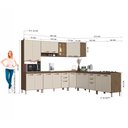 Ver imagem 4 de Cozinha Modulada Completa Fidelitá Berlim 7 Peças 536cm 18 Portas 4 Gavetas com Tampo