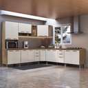 Ver imagem 1 de Cozinha Modulada Completa Fidelitá Berlim 7 Peças 536cm 18 Portas 4 Gavetas com Tampo