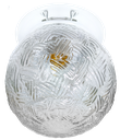 Ver imagem 1 de Plafon Popular Colonial com Globo Bola Corda Boca 10 Retrô:incolor/branco/110/222