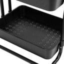 Ver imagem 7 de Carrinho Organizador Multiuso com Rodas 3 Prateleiras Preto